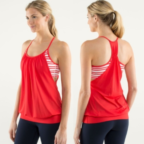 lululemon athletica Tops - Lululemon No Limits Bra Tank Twin Stripe Love Top